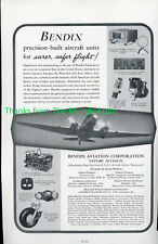 WW2 1940 BENDIX AERO ACCESSORIES RFD DINGHIES PARACHUTES Ads FROM JANES AIRCRAFT picture