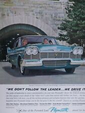 1958 Plymouth Blue Vintage Original Print Ad 8.5 x 11