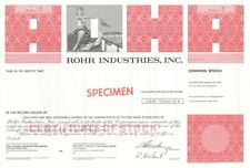 Rohr Industries, Inc. - 1969 dated Specimen Stock Certificate - Specimen Stocks  picture