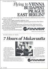 1984 FINNAIR airlines EXECUTIVE CLASS advert airways Mukavuutta FINLAND 2 ads picture