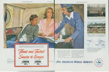 1948 Pan American World Airways Sleeper Service Nightgown PJs Vtg Print Ad SP14 picture