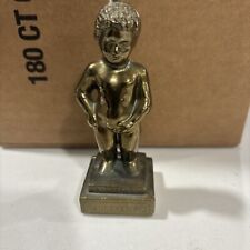 Vintage Mannekin Pis (Little Peeing Boy) Metal Sourvenir  Statue 4.5