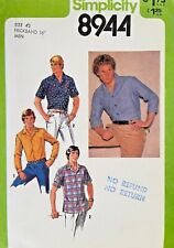 1970's VTG Simplicity Men's Shirt Pattern 8944 Size 42 UNCUT picture