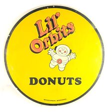 Vintage Lil' Orbits Donuts Minneapolis Minnesota Round Sign 23 3/4