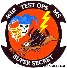USAF 461st FLIGHT TEST SQ-MS TEST OPS-461 FLTS- SUPER SECRET -Edwards AFB- PATCH picture