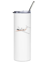 Beechjet 400 Stainless Steel Water Tumbler with straw - 20oz. picture