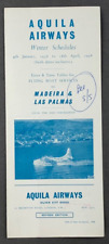 AQUILA AIRWAYS AIRLINE TIMETABLE JANUARY-APRIL 1958 FLYING BOATS REVISED EDITION picture