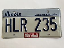 1995 Illinois License Plate Natural Sticker Nice Condition picture
