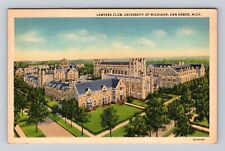 Ann Arbor MI-Michigan, Lawyers Club, U of Michigan, Vintage c1937 Postcard picture