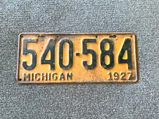Nice Original Paint 1927 Michigan License Plate picture