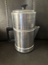 Vintage Comet Drip Maker Coffee Pot Aluminum 7 Cup Camping Stove Top USA picture