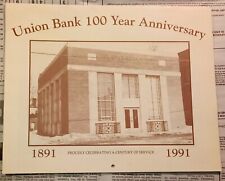 1991 Union Bank Morrisville Vermont 100 Year Anniversary Calendar picture