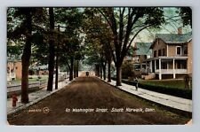 South Norwalk CT-Connecticut, Washington Street, Antique Vintage Postcard picture