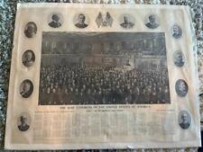Spanish American War. War Cabinet of the US. Giant Print 1898. VERY RARE. picture