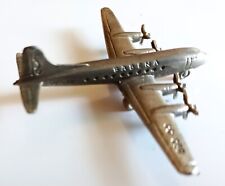 SABENA Douglas DC-4 PEWTER AIRPLANE 3in x 2in with Reg# & stamped picture