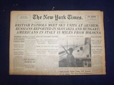 1944 SEP 25 NEW YORK TIMES - BRITISH PATROLS MEET SKY UNITS AT ARNHEM - NP 6631 picture