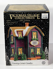 Vtg 1997 Country Corner Candles Porcelain Victorian Village Store Christmas Deco picture