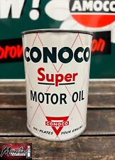 1940’s CONOCO SUPER Motor Oil Can 1 qt. - Gas & Oil picture
