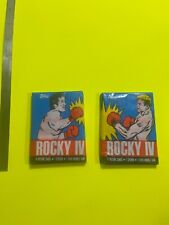ROCKY TOPPS CARD PACKS 2 PACKS ROCKY AND DRAGO ROCKY IV 1985 GREAT ITEM picture