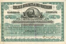 Chicago, Burlington and Northern Railroad Co. signed by John Murray Forbes - Sto picture