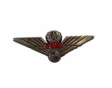 TWA Trans World Airline Stoffel Seal Jr Pilot Attendant Plastic Wings Pin Silver picture