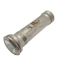 Sol Ray Vintage Flashlight 1940's Brass Chrome Glass Lens Old Flashlight picture