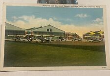 Vintage Postcard BiPlanes Lineup,Selfridge Field, Mt. Clemens, MI WW2 Mich 1943 picture