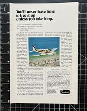 1973 Original Vintage Print Ad Beechcraft Sierra Beautiful Color Advertisement picture
