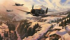 WINTER PATROL by Nicolas Trudgian aviation art signed by Luftwaffe Bf 109 Aces picture