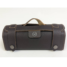 Lufthansa Business Class Brown Faux Leather Amenity Suitcase Pouch picture