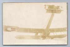 1919 RPPC HANDLEY PAGE BIPLANE BOMBER CRASH PILOT ESCAPED AIRPLANE Postcard PS picture
