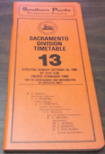OCTOBER 1980 SOUTHERN PACIFIC SACRAMENTO DIVISION EMPLOYEE TIMETABLE #13 picture