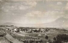 Birdseye View of Hotchkiss Colorado CO Railroad Tracks 1916 Real Photo RPPC picture