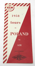 1958 KLM Royal Dutch Airlines Advertising Brochure Tours to Poland by Air picture