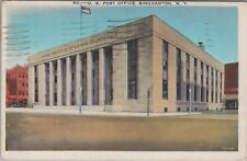 U.S. Post Office Binghamton New York Posted Linen Vintage Post Card picture