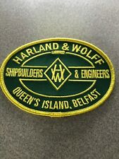 NEW & EXCLUSIVE ITEM RMS TITANIC HARLAND & WOLFF, SHIPYARD WORKERS PATCH picture