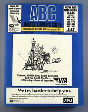ABC WORLD AIRWAYS GUIDE JULY 1980 AIRLINE TIMETABLE PART TWO BLUE BOOK UTA KLM picture