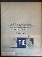 Vintage 1973 True Cigarettes Ad picture