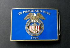 US MERCHANT MARINE BELT BUCKLE 3.1 INCHES 1775 IN PEACE AND WAR picture