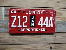 2009 Florida Apportioned license plate tag Z12 44A picture