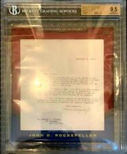 JOHN ROCKEFELLER THE BAR SIGNATURE CUTS AUTOGRAPH SIGNED FULL DOCUMENT 1/1 BGS 9 picture