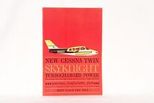 CESSNA New Skyknight Twin Turbo 1962 Factory Sales Brochure Vintage Color Gift picture