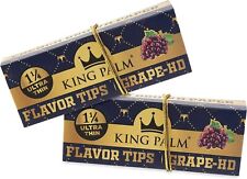 King Palm | 1 1/4 | Grape HD | Papers with Prerolled Filter Tips | 2 Booklets picture