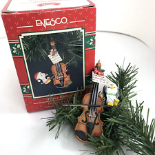 Enesco Festive Fiddlers First Issue Music Lovers Series Christmas Ornament, 1992 picture