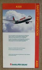 AMERICA WEST AIRBUS A320 SAFETY CARD 12/02 picture
