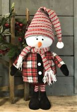 New Primitive Country Christmas PUDGY STANDING SNOWMAN DOLL 24