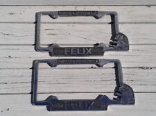 FELIX CHEVROLET FRONT AND BACK LICENSE PLATE FRAME SET FRAMES CHEVY picture