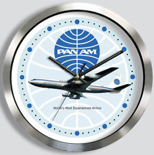 PAN AM AIRLINES BOEING 707 WALL CLOCK METAL 1960s picture