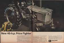 1969 2pg Print Ad of John Deere 1520 Farm Tractor price fighter picture