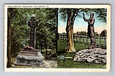 Gettysburg PA- Pennsylvania, Irish Brigade Monument, Antique, Vintage Postcard picture